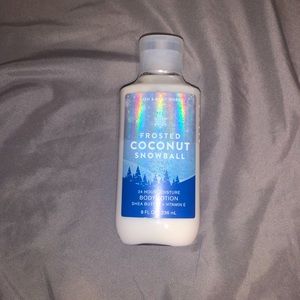 Frosted coconut snowball body lotion from bath and body